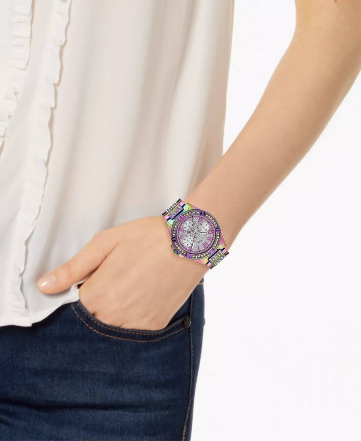 Women's Rainbow Stainless Steel Bracelet Watch 40mm Purple - 2