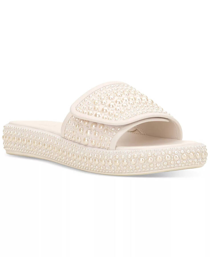 Women's Rayley Slip-On Embellished Pool Slide Sandals, Created for Modazone Pearl - 1