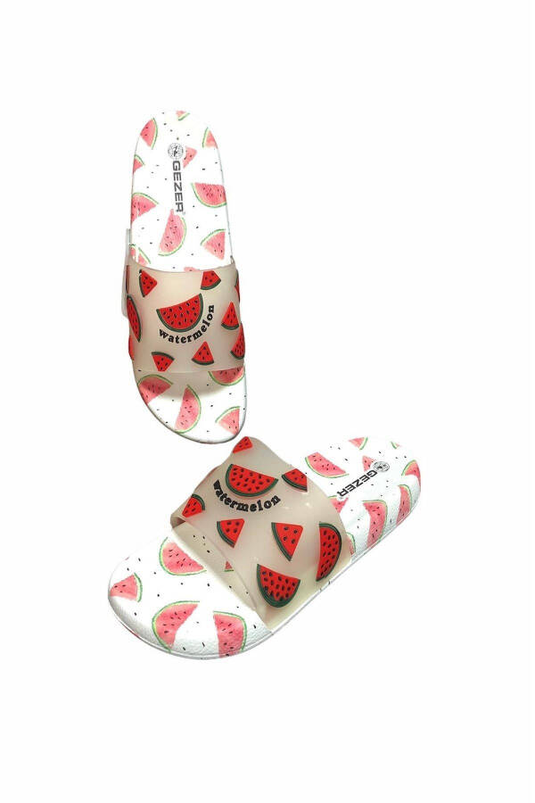 Women's Red Watermelon Pattern Embossed Ultra Slippers - 13