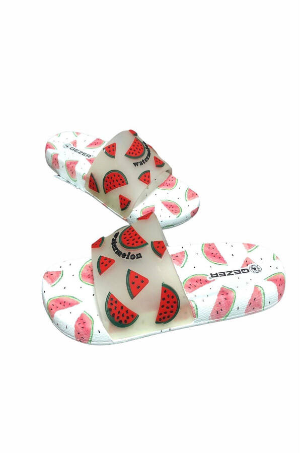 Women's Red Watermelon Pattern Embossed Ultra Slippers - 14