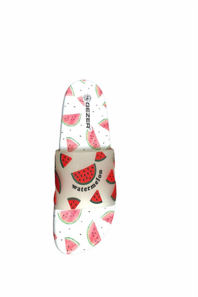 Women's Red Watermelon Pattern Embossed Ultra Slippers - 15