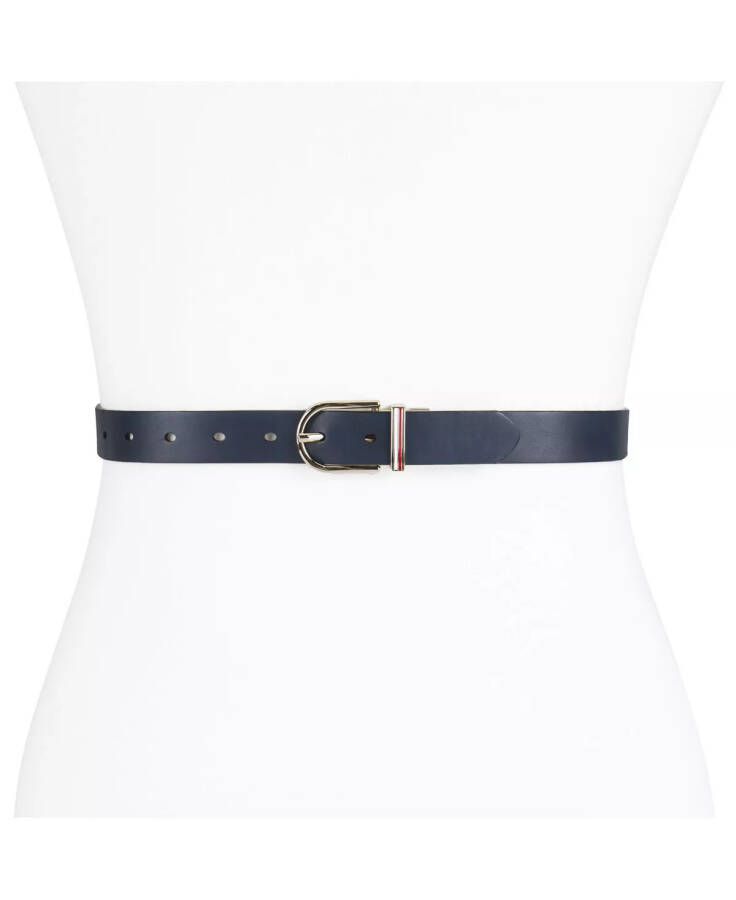 Women's Reversible Dress Casual Belt Tan, Navy - 7