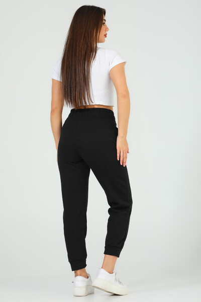 Women's Ribbed Tracksuit Bottoms with Fleece Lining - 8