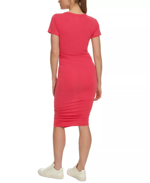 Women's Ruched Short-Sleeve Dress Virtual Pink - 2