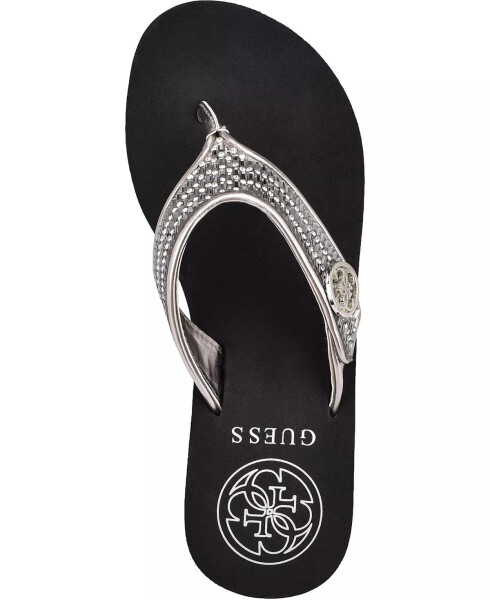 Women's Sarraly Eva Logo Wedge Sandals Disco Rhinestone - 4