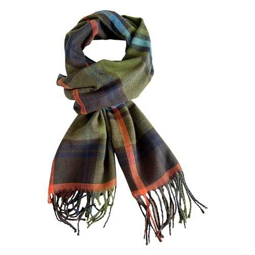 Women's Scarf Classic Tassel Plaid Super Soft Classic Cashmere Feel Fall Winter Scarves Tartan Warm Chunky Wrap Shawl - 1