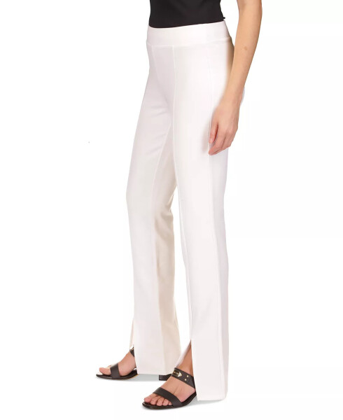 Women's Seamed Split-Hem Leggings White - 3