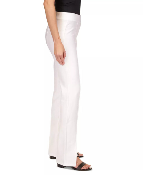 Women's Seamed Split-Hem Leggings White - 4