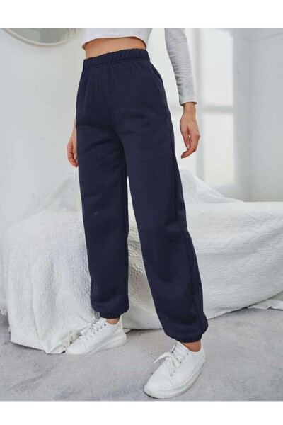 Women's Self-Folding Wide Leg Sweatpants SPR24EA89 - 2