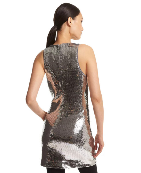 Women's Sequined Tank Mini Dress Silver - 2