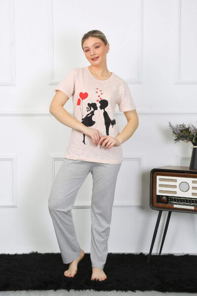 Women's Short Sleeve Cotton Pajama Set 4207 - 4