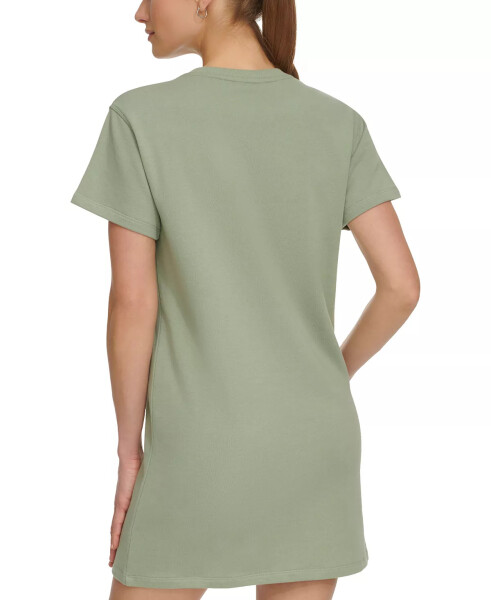 Women's Short-Sleeve Long Logo T-Shirt Dress Lily Pad - 2