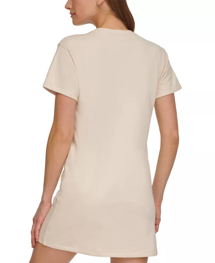 Women's Short-Sleeve Long Logo T-Shirt Dress Sand - 2