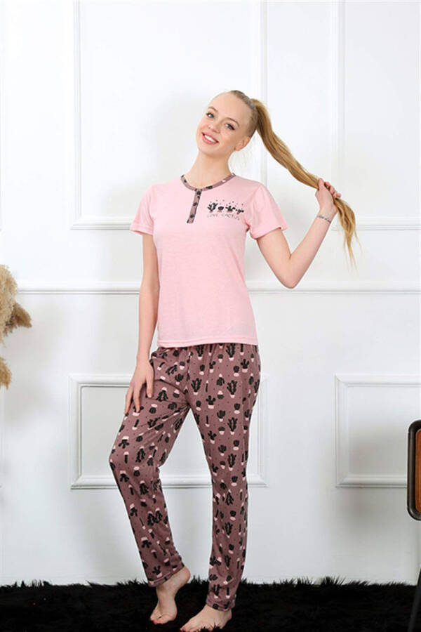 Women's Short Sleeve Pajama Set 20366 - 1