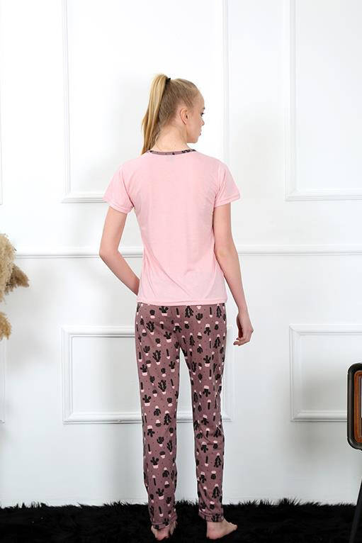 Women's Short Sleeve Pajamas Suit 20366 - 4