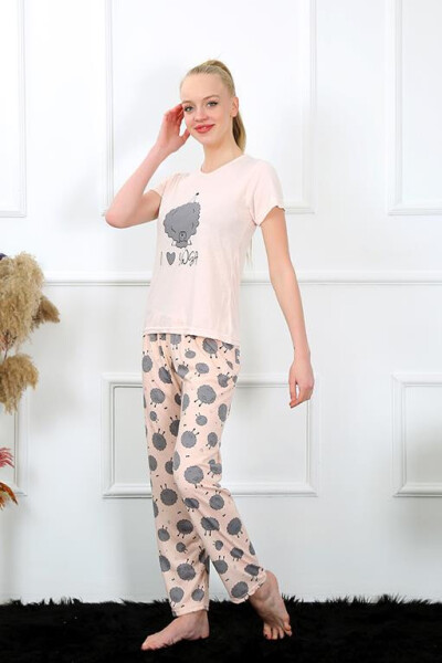 Women's Short Sleeve Pajamas Suit 20410 - 7