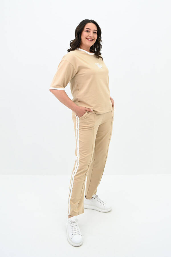 Women's Short Sleeve Plus Size Tracksuit 3807-23 - 3