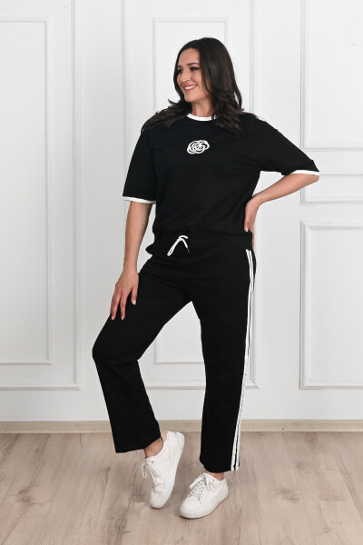 Women's Short Sleeve Plus Size Tracksuit 3807-23 - 11