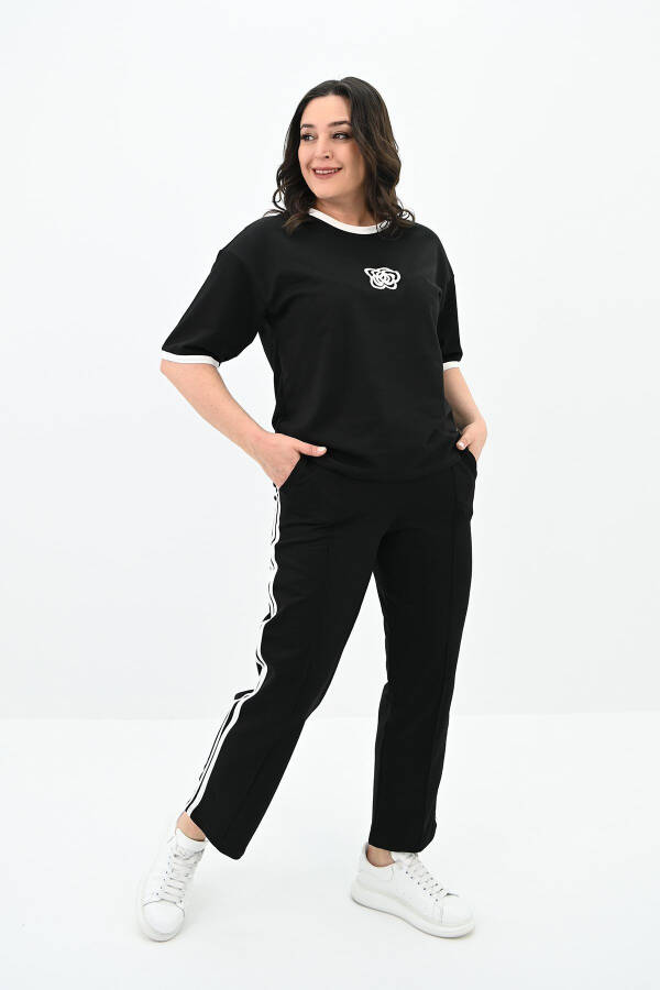 Women's Short Sleeve Plus Size Tracksuit 3807-23 - 1