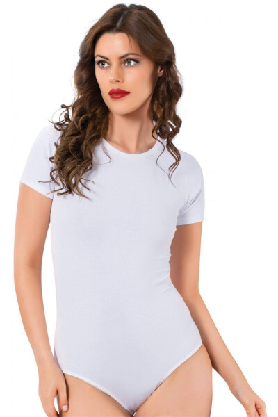 Women's Short Sleeve Snap Button Bodysuit 242 - 1