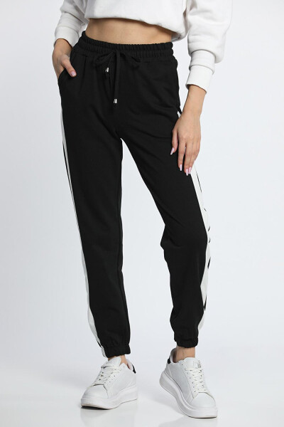 Women's Side Stripe Elastic Leg Jogger Sweatpants - 2