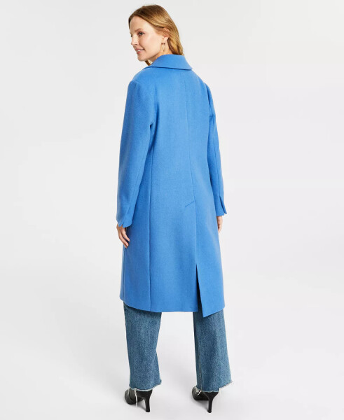 Women's Single-Breasted Wool Blend Coat, Created for Macy's Crew Blue - 2