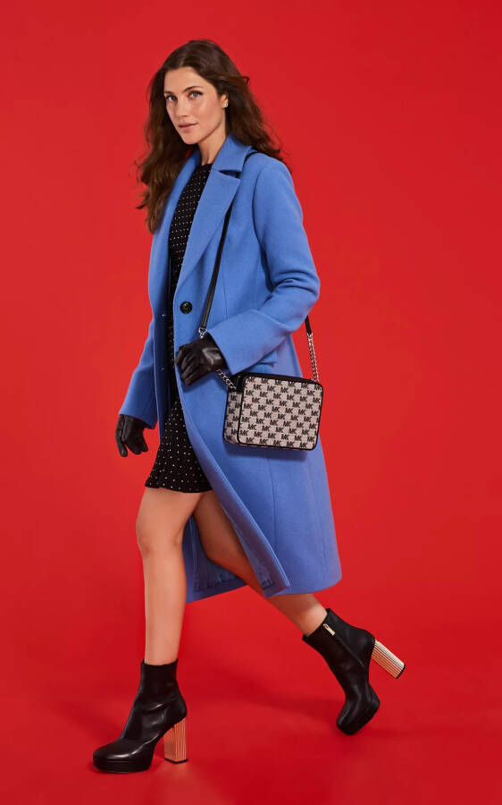 Women's Single-Breasted Wool Blend Coat, Created for Macy's Crew Blue - 5