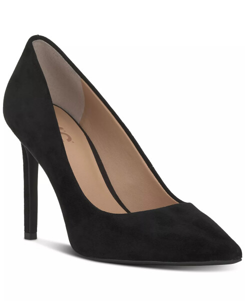 Women's Slania Pointed-Toe Dress Pumps, Created for Macy's Black Suede - 1