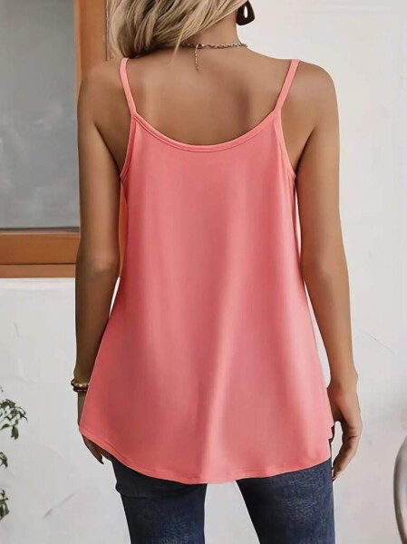 Women's sleeveless blouse with pleat detail, made of viscose. - 2