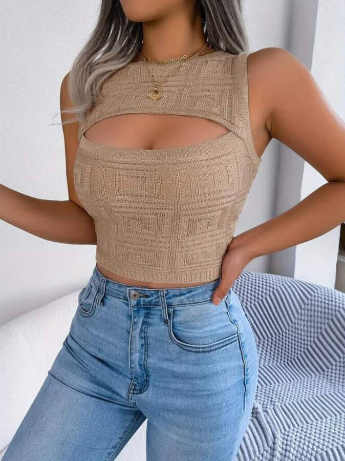 Women's Sleeveless Crop Top - 4