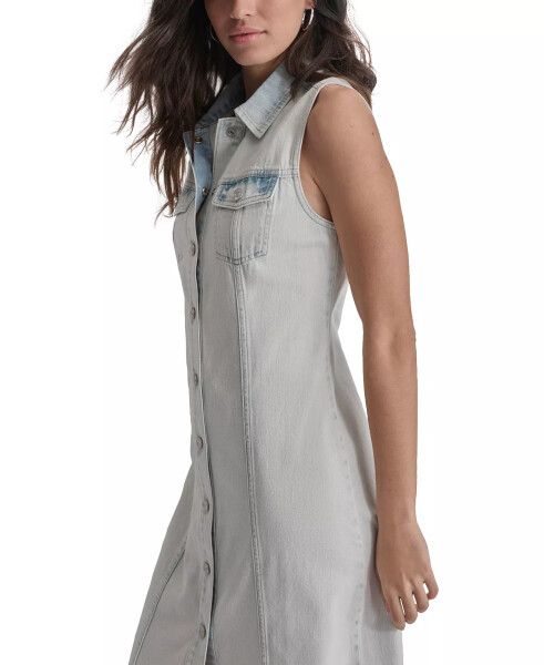 Women's Sleeveless Denim Maxi Dress Billboard - 3