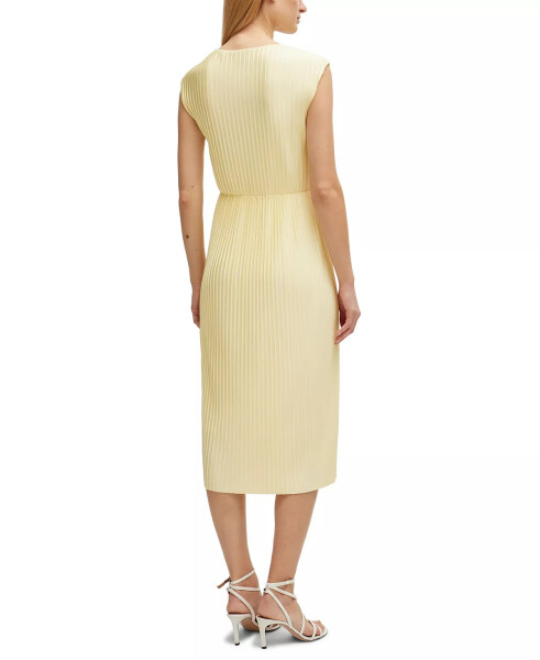 Women's Sleeveless Plisse Dress Open Yellow - 2