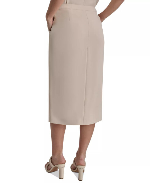 Women's Slit-Front Midi Pencil Skirt Parchment - 2