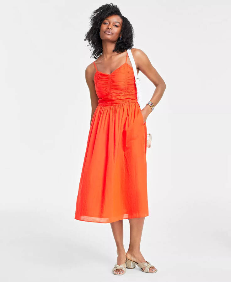 Women's Soft Corset Midi Dress, Created for Macy's Rave Red - 11