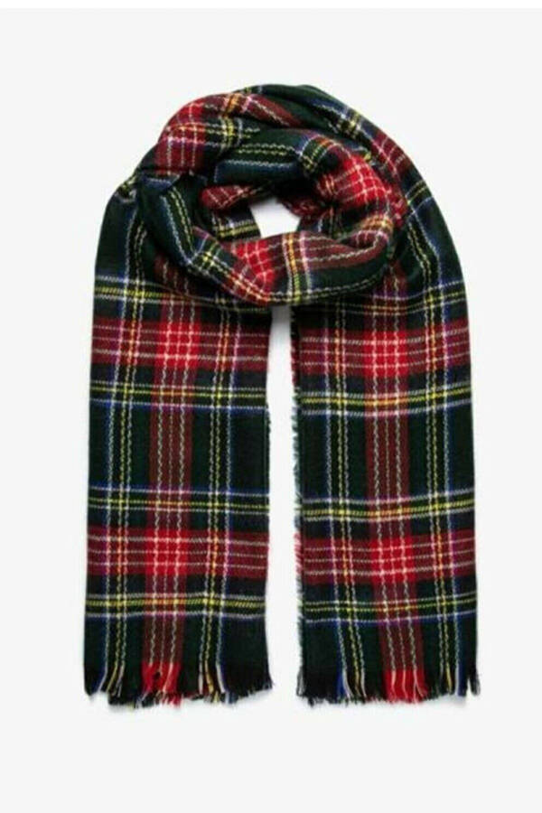 Women's Soft Textured Plaid Scarf - 3