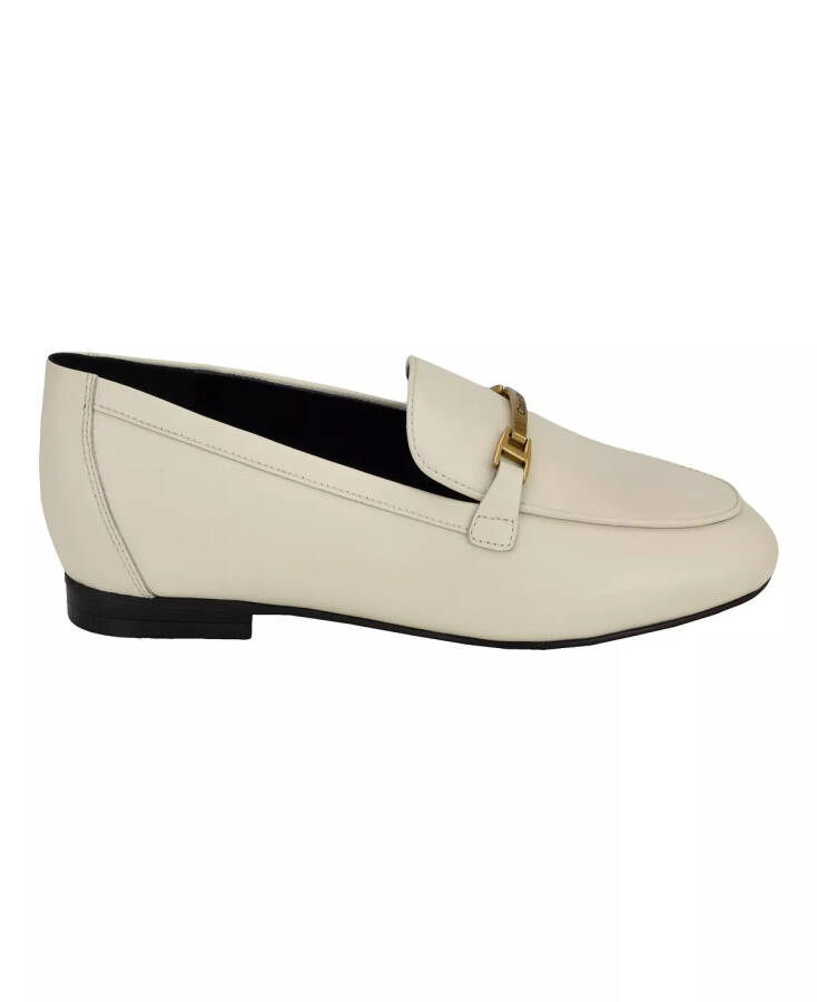 Women's Sommiya Almond Toe Casual Slip-On Loafers Ivory Leather - 2