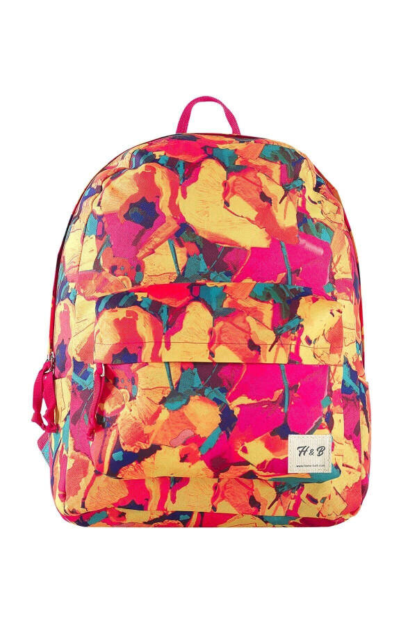 Women's Sports Backpack - Yellow Scarlett - Floral Colors - 8