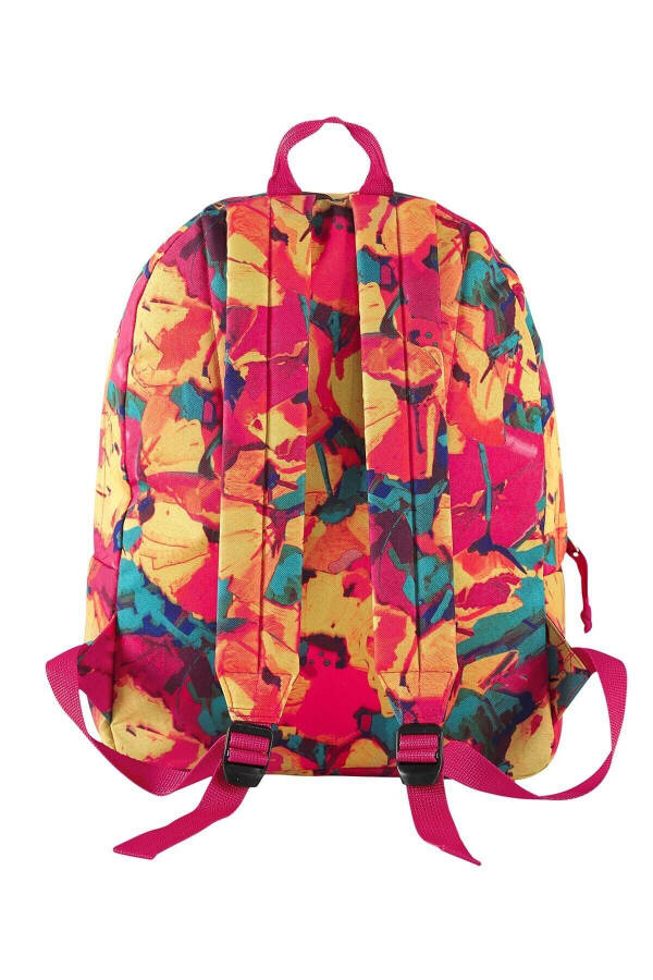 Women's Sports Backpack - Yellow Scarlett - Floral Colors - 10