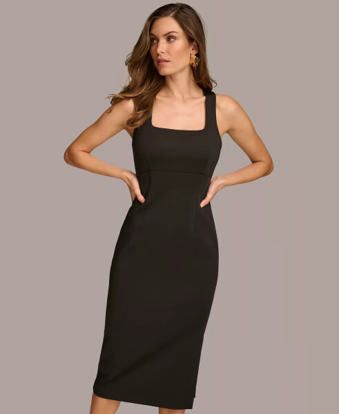 Women's Square-Neck Sheath Dress Black - 10