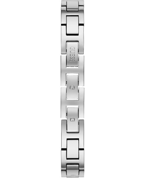 Women's Stainless Steel Semi-Bangle Bracelet Watch 30mm Silver - 3