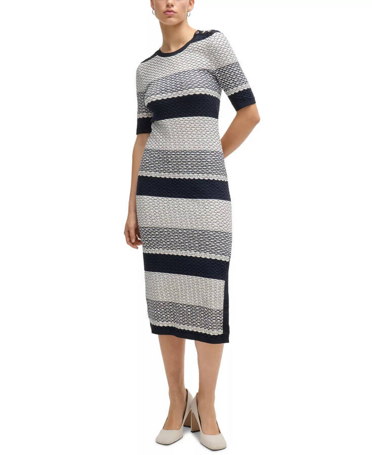 Women's Structured-Stripe Dress Open Misc - 1