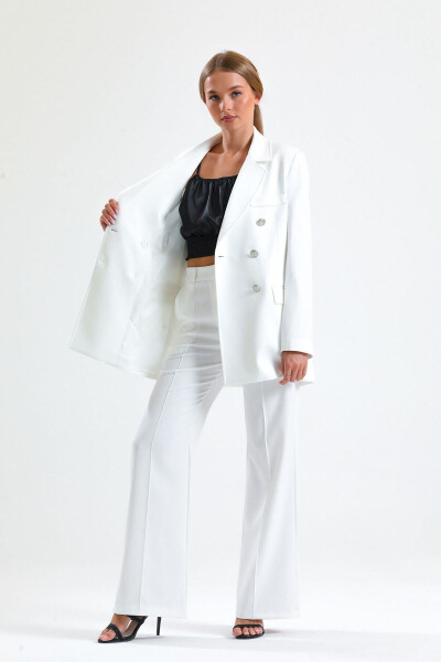 Women's Suit Jacket and Pants | TK34239 Ecru - 24