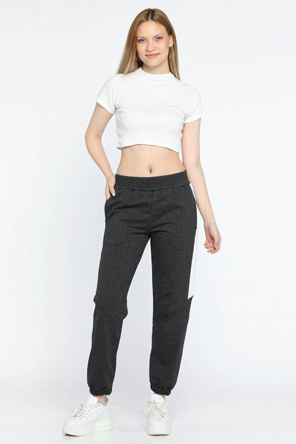 Women's Sweatpants with Side Stripes and Elastic Waist and Cuffs - 1