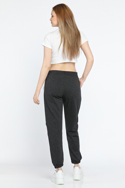 Women's Sweatpants with Side Stripes and Elastic Waist and Cuffs - 3