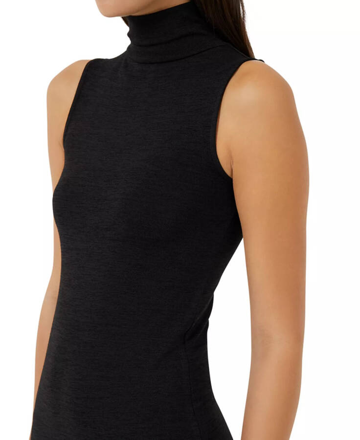 Women's Sweeter Sweater Sleeveless High-Neck Dress Black - 3