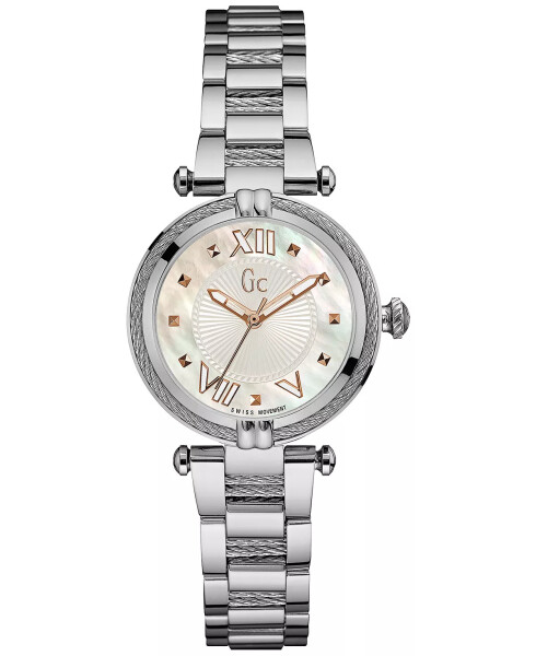 Women's Swiss Stainless Steel Bracelet Watch 32mm Silver-tone - 1