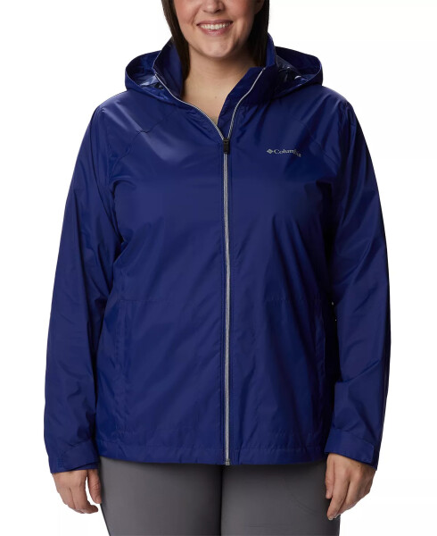 Women's Switchback Waterproof Packable Rain Jacket, XS-3X Dark Sapphire - 1