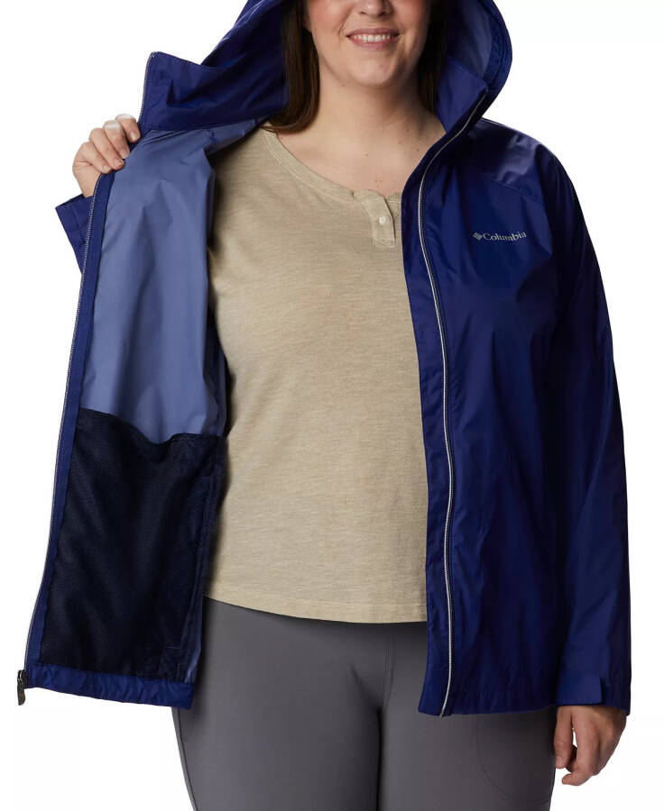 Women's Switchback Waterproof Packable Rain Jacket, XS-3X Dark Sapphire - 8