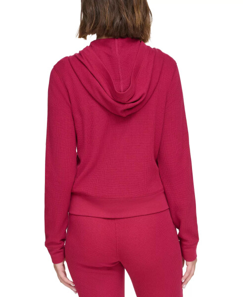 Women's Thermal Zip-Front Hoodie Chianti - 2