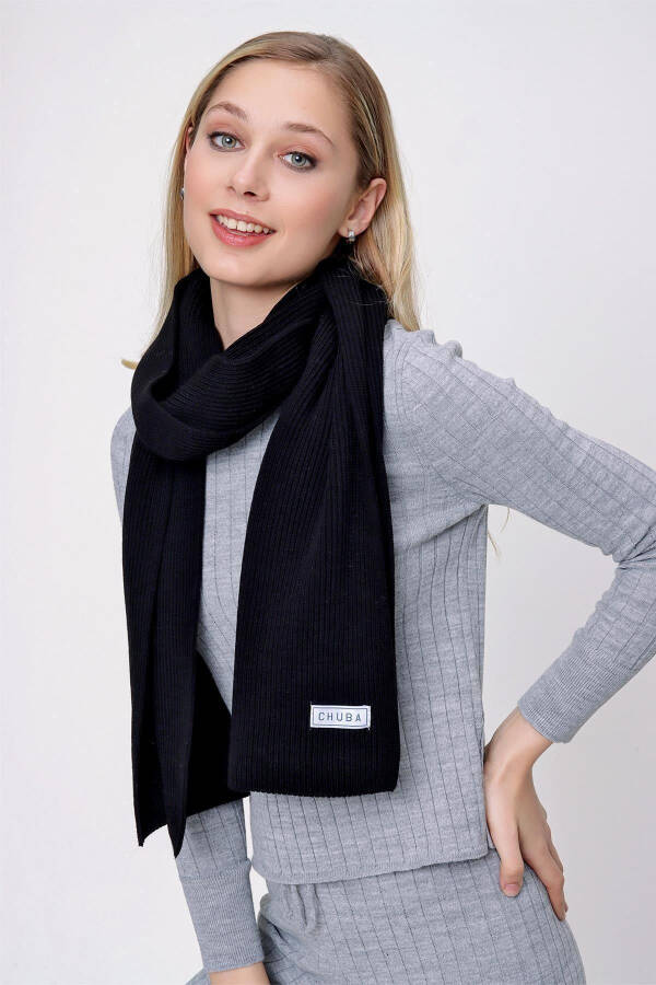 Women's Thessaloniki Knit Scarf Black 22wk271 - 2